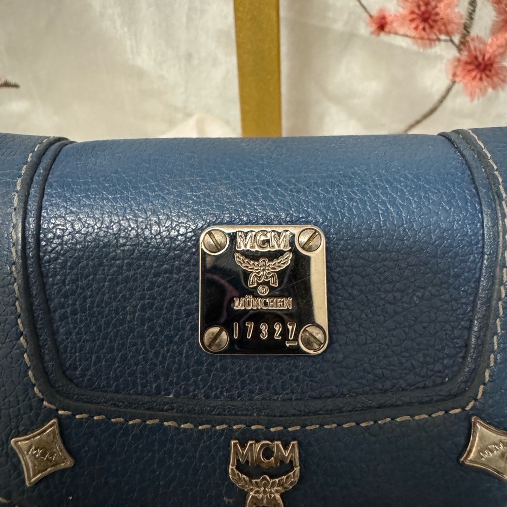 MCM Blue Leather Women's Wallet - Picture 3 of 11